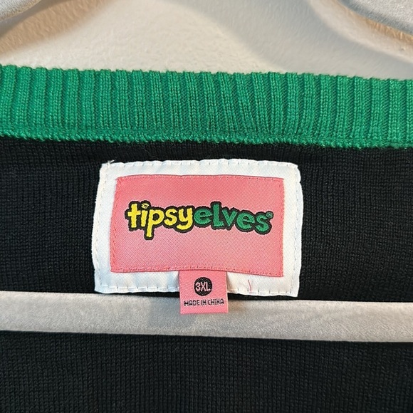 NWT Tipsy Elves Electrocuted Cat Ugly Christmas Sweater - Picture 3 of 7